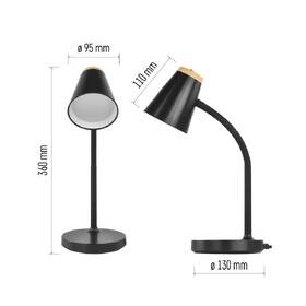 Stolní LED lampička EMOS Tara, 5 W, LED integrované, IP20 černá

 obrázek produktu 6 z 7