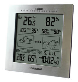 Meteorologická stanice Hyundai WS 2244 M stříbrná barva
