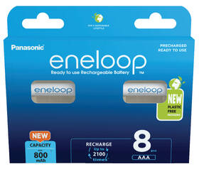 Baterie nabíjecí Panasonic Eneloop AAA, HR03, 800mAh, Ni-MH, blistr 8ks 

 obrázek produktu 2 z 4