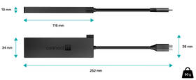 USB Hub Connect IT USB-C/3x USB 3.2, HDMI, USB-C PD 100W šedý

 obrázek produktu 2 z 4