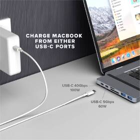 USB Hub HyperDrive DUO 7-in-2 Hub USB-C MacBook Pro stříbrný

 obrázek produktu 6 z 9