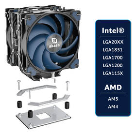 Chladič CPU AKASA Alucia H4 Plus + Alucia SC12 Fan černý

 obrázek produktu 5 z 5