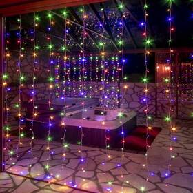 Vánoční osvětlení ColorWay vnitřní, 300 LED, 3× 3m, 220–240V AC, vícebarevné 

 obrázek produktu 5 z 5