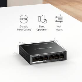 Switch Mercusys MS106P 6-Port FE (4-Port PoE+ 67W) černý

 obrázek produktu 9 z 9
