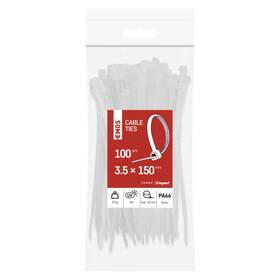 Stahovací pásky EMOS 150×3,5MM, 100KS bílé

 obrázek produktu 1 z 6