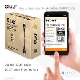 Kabel Club3D Ultra High Speed HDMI 4K120Hz 8K60Hz, 7,5 m černý

 obrázek produktu 6 z 6