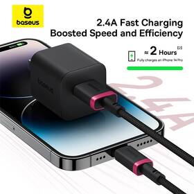 Kabel Baseus Dura USB/Lightning, 2.4A, 1m černý/červený

 obrázek produktu 11 z 16