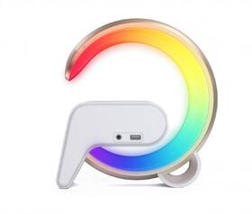 Stolní LED lampička IMMAX FLAMINGO, Qi nabíjení, budík zlatá

 obrázek produktu 5 z 9