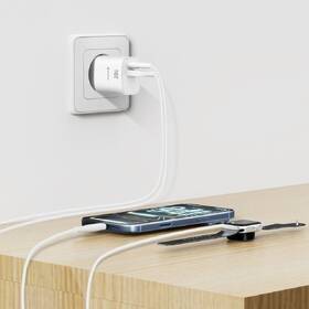 Nabíječka do sítě Swissten EDGE GaN 1x USB-C PD 20W/1x USB-A 18W QC bílá

 obrázek produktu 6 z 8