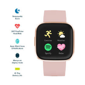 Chytré hodinky Fitbit Versa 2 (NFC) - Petal/Copper Rose 

 obrázek produktu 3 z 7