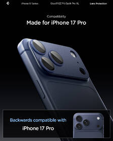 Ochranné sklo čočky fotoaparátu Spigen tR EZ Fit Optik Pro XL na Apple iPhone 17 Pro modré

 obrázek produktu 11 z 15