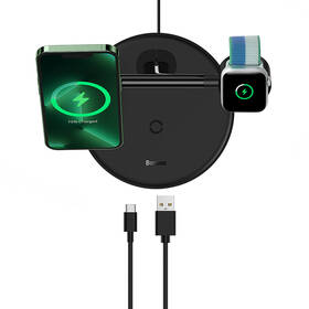 Bezdrátová nabíječka Baseus Swan 3v1 MagSafe 20W (Apple Watch/AirPods/iPhone) černá

 obrázek produktu 4 z 9