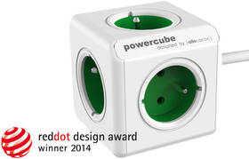 Kabel prodlužovací Powercube 5x zásuvka, 1,5m zelený

 obrázek produktu 1 z 4
