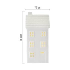 LED dekorace EMOS keramický domeček, 16 cm, 1LED, vnitřní, teplá bílá, časovač 

 obrázek produktu 4 z 6