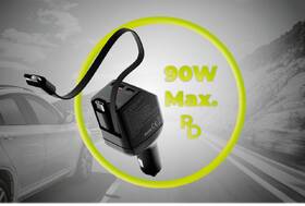 Adaptér do auta Mobile Origin CA22 90W, USB-C + USB-A, 2x USB-C kabel černý

 obrázek produktu 9 z 13