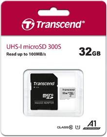 Paměťová karta Transcend 300S microSDHC 32GB UHS-I U1 (100R/25W) + adapter 

 obrázek produktu 2 z 2