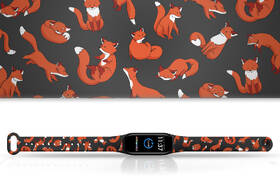 Řemínek Mi-Band na Xiaomi Mi Band 5/6 - motiv Lišky, černý 

 obrázek produktu 1 z 3