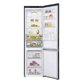 Chladnička s mrazničkou LG GBP62MCNAC černá barva
