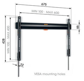 Držák TV Vogel’s TVM 3603 pevný, pro úhlopříčky 40" až 100", nosnost 75 kg černý

 obrázek produktu 1 z 9