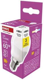 Žárovka LED EMOS Classic Mini Globe, 6,5 W, 806lm, E14, neutrální bílá 

 obrázek produktu 11 z 13