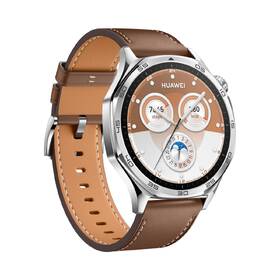 Chytré hodinky Huawei Watch GT 5 46 mm - Silver + Brown Composite Leather Strap 

 obrázek produktu 3 z 6