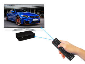 Set-top box Tesla HYbbRID TV T200 + Zircon WA 150, USB WIFI adaptér s anténou černá barva
