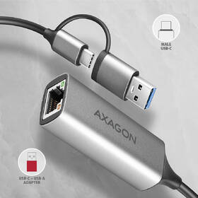 Síťová karta Axagon USB-C + USB-A 3.2 Gen 1 - Gigabit Ethernet šedá

 obrázek produktu 5 z 6