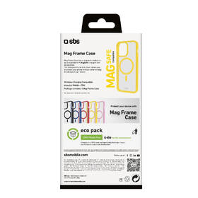 Kryt na mobil SBS Mag Frame s MagSafe na Apple iPhone 16 Pro žlutá barva
