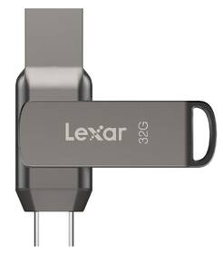 USB Flash Lexar JumpDrive D400 Dual, 32GB šedá barva

