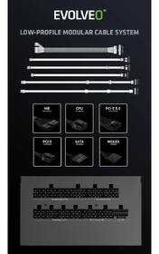 Zdroj Evolveo G850 Black 850W 80+ Gold, ATX 3.1 černý

 obrázek produktu 12 z 14