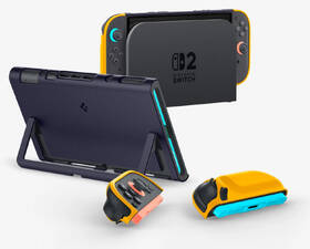 Pouzdro Spigen Nano Pop Blueberry Navy  - Nintendo Switch 2 modré/oranžové

 obrázek produktu 2 z 19