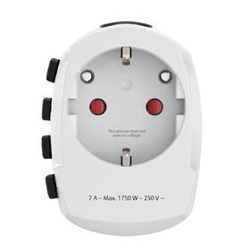 Cestovní adaptér Hama World Travel Pro, 3-pólový, globální bílý

 obrázek produktu 3 z 4