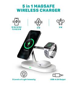 Bezdrátová nabíječka Connect IT MultiCharge 5 v 1 MagSafe bílá

 obrázek produktu 6 z 9