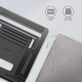 Stojánek Axagon kovový, pro notebooky 10" - 17,3", 4 nastavitelné úhly antracitový

 obrázek produktu 5 z 7