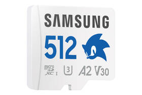 Paměťová karta Samsung 512GB UHS-I U3 (180R/130W) Sonic the Hedgehog™ + SD adaptér bílá barva
