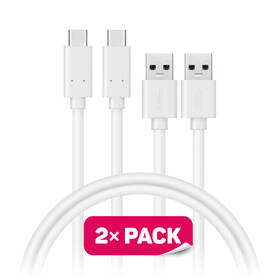 Kabel Connect IT Wirez USB/USB-C, 1m (2 ks v balení) bílý

 obrázek produktu 1 z 2