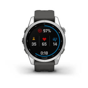 Chytré hodinky Garmin fenix 7S Glass - Silver / Graphite Silicone Band 

 obrázek produktu 1 z 10