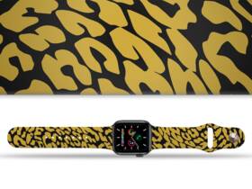 Řemínek Mi-Band na Apple Watch 42/44/45/49 mm - motiv Gepard zlata, černý 

 obrázek produktu 1 z 3