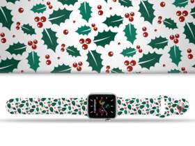 Řemínek Mi-Band na Apple Watch 42/44/45/49 mm - motiv Cesmína, bílý 

 obrázek produktu 1 z 3