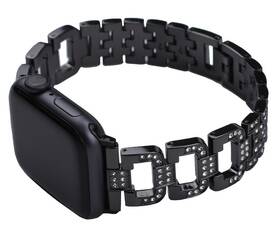 Řemínek WG chain, kovový, na Apple Watch 42/44/45/49 mm + adapter černý

 obrázek produktu 1 z 3