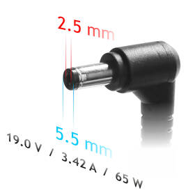 Napájecí adaptér Akyga pro notebook 19V/3.42A 65W 5.5x2.5 mm pro ASUS/TOSHIBA/LENOVO 

 obrázek produktu 5 z 5