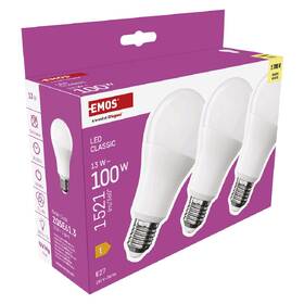 Žárovka LED EMOS Classic, 13 W, 1521lm, E27, teplá bílá (3 ks) 

 obrázek produktu 6 z 13