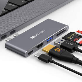 Dokovací stanice Canyon DS-5 5v1 Thunderbolt 3 - Apple Mackbook šedá

 obrázek produktu 3 z 19