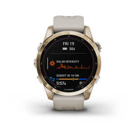 Chytré hodinky Garmin fenix 7S Sapphire Solar - Titan Cream Gold/Sand Silicone Band 

 obrázek produktu 5 z 10