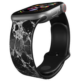 Řemínek Mi-Band na Apple Watch 42/44/45/49 mm - motiv Černý mramor, černý 

 obrázek produktu 2 z 3