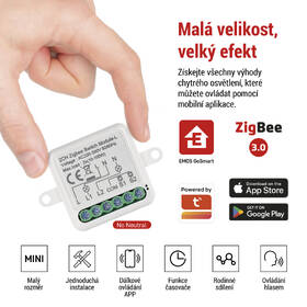 Modul EMOS GoSmart spínací IP-2104SZ, ZigBee, 2-kanálový 

 obrázek produktu 11 z 17