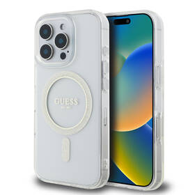 Kryt na mobil Guess IML Glitter Ring MagSafe na Apple iPhone 16 Pro Max průhledný

 obrázek produktu 3 z 7