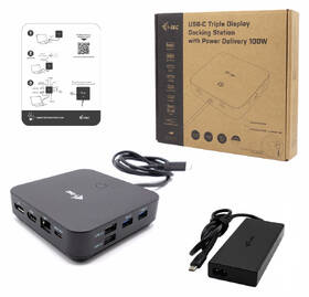 Dokovací stanice i-tec USB-C HDMI Dual DP, PD 100 W + Universal Charger 100W 

 obrázek produktu 3 z 5