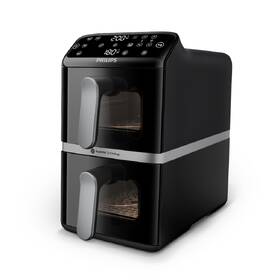 Fritéza horkovzdušná Philips Airfryer Dual Basket 4000 series 10 l, NA461/00 černá

 obrázek produktu 5 z 11