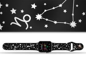 Řemínek Mi-Band na Apple Watch 42/44/45/49 mm - motiv Znamení zvěrokruhu Kozoroh, černý 

 obrázek produktu 1 z 3